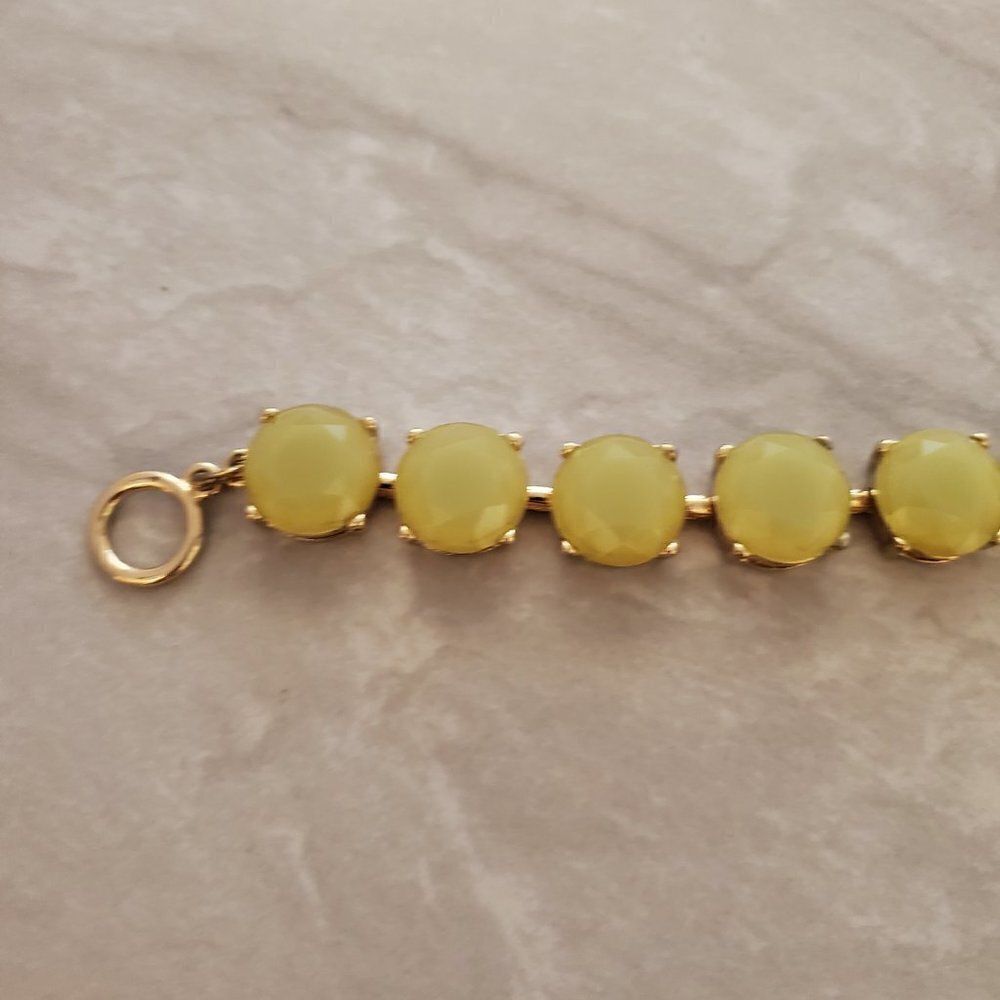 ✨ J.Crew Green Rhinestones Crystals Dot Statement Bracelet ✨ - Picture 4 of 10
